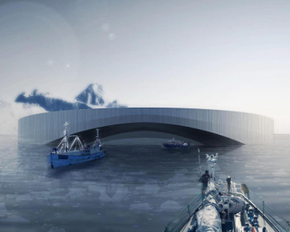 Illustration for article titled A Floating Arctic City Fueled By Eating Icebergs